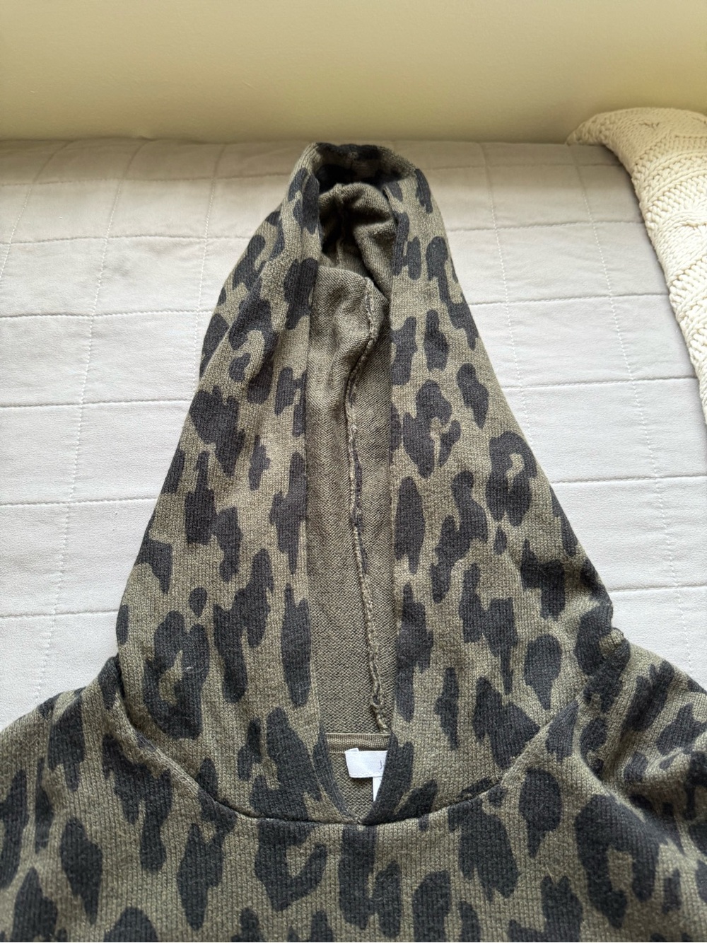 J. Jill Black Leopard-Print Hoodie Sweater - 2X - Picture 5 of 13